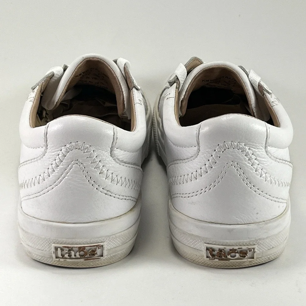 Taos Plim Soul Lux‎ PLX White Leather Women's Sneakers 7.5 Canvas Shoes 13994A